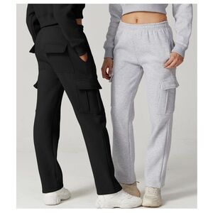 Amazon BLACK Cargo Wide Leg Joggers